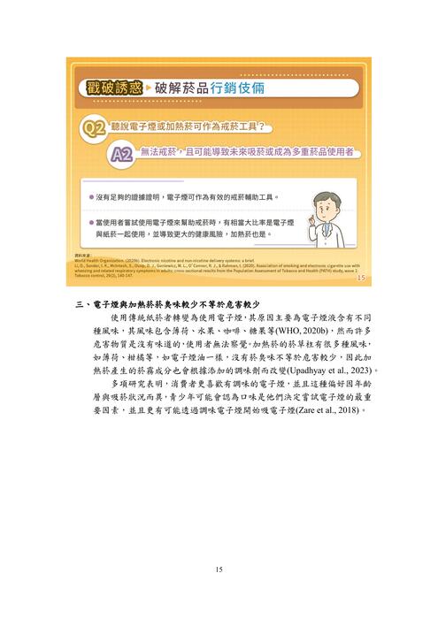 教育部編製「你知道嗎？電子煙及加熱菸的真相絢麗包裝下的迷幻陷阱」懶人包圖片